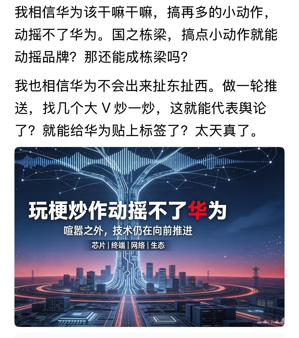 下午胡锡进说华为被竹知了困住了，晚上项立刚发文直接点名说胡锡进很扯[捂脸哭]据