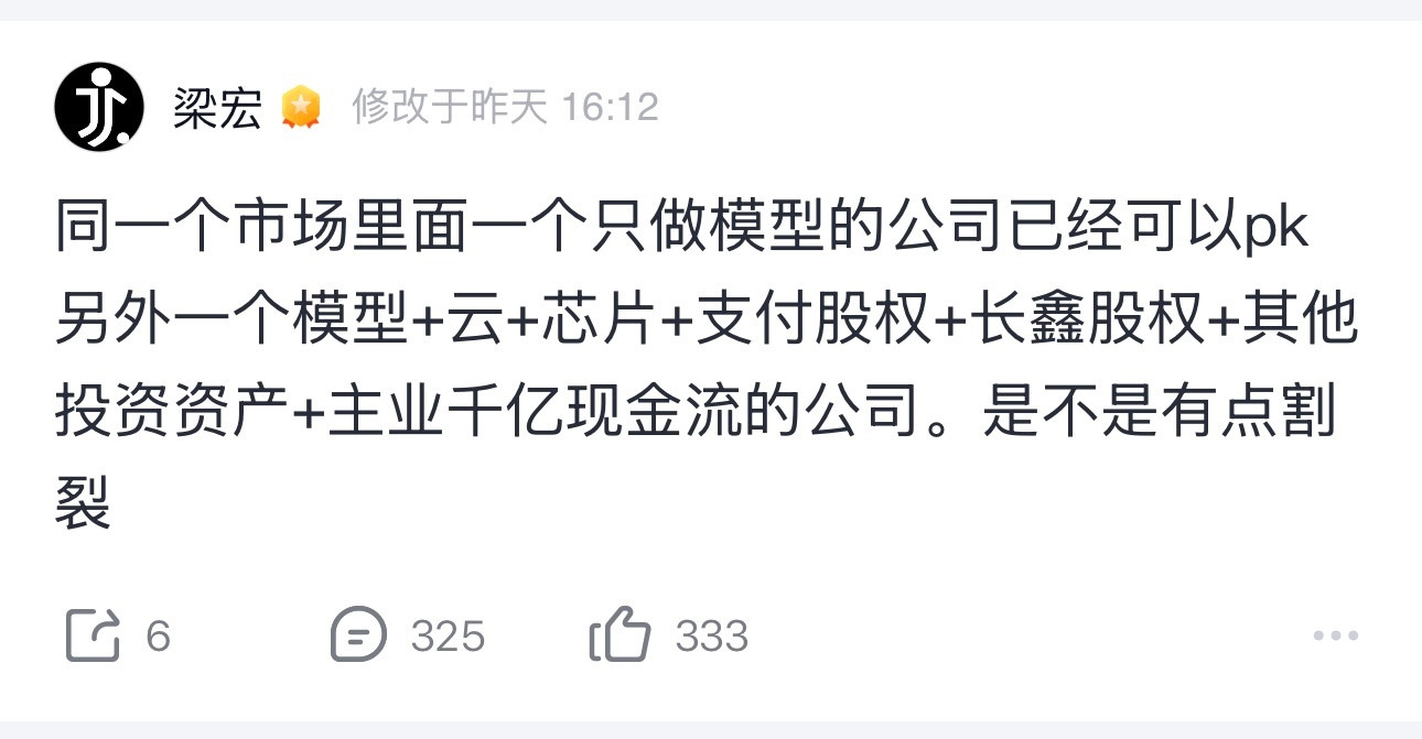 私募大佬也觉得阿里巴巴股价严重低估了。