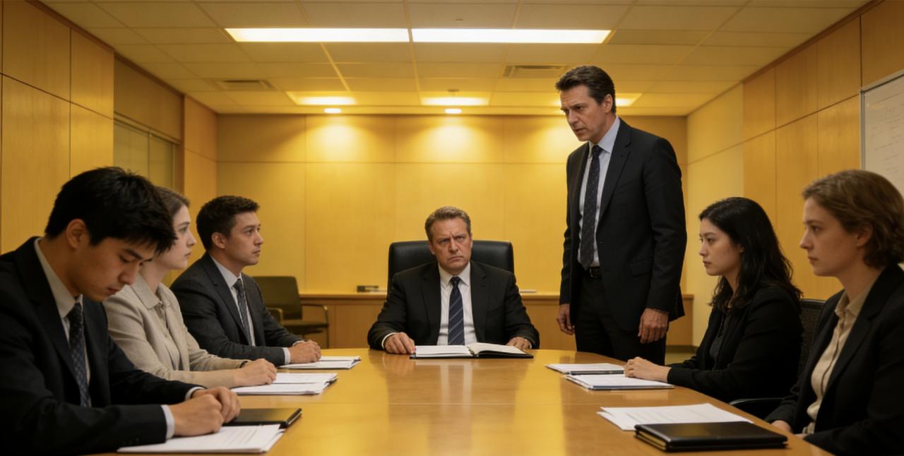 小张加班三天做的方案，被总监在会上批得一文不值。大老板脸色很难看，总监转头问：