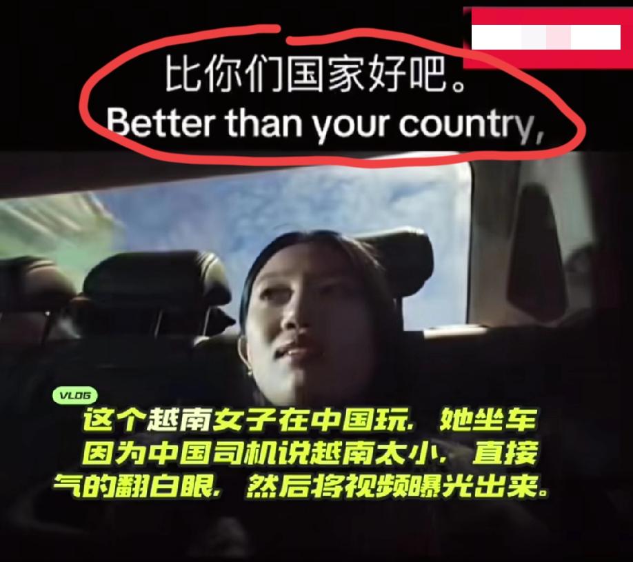 这个越南女生在中国游玩，坐车过程中，中国司机跟她有一搭没一搭的聊天，聊到中国和越