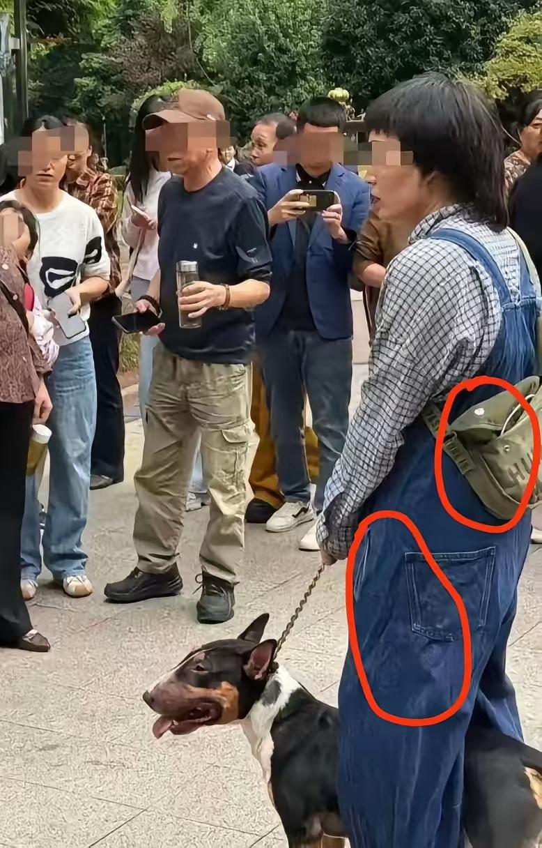 关于眉山恶犬的狗主人，我突然发现一个细节。不是她的服装，也不是她夹腿，而是女