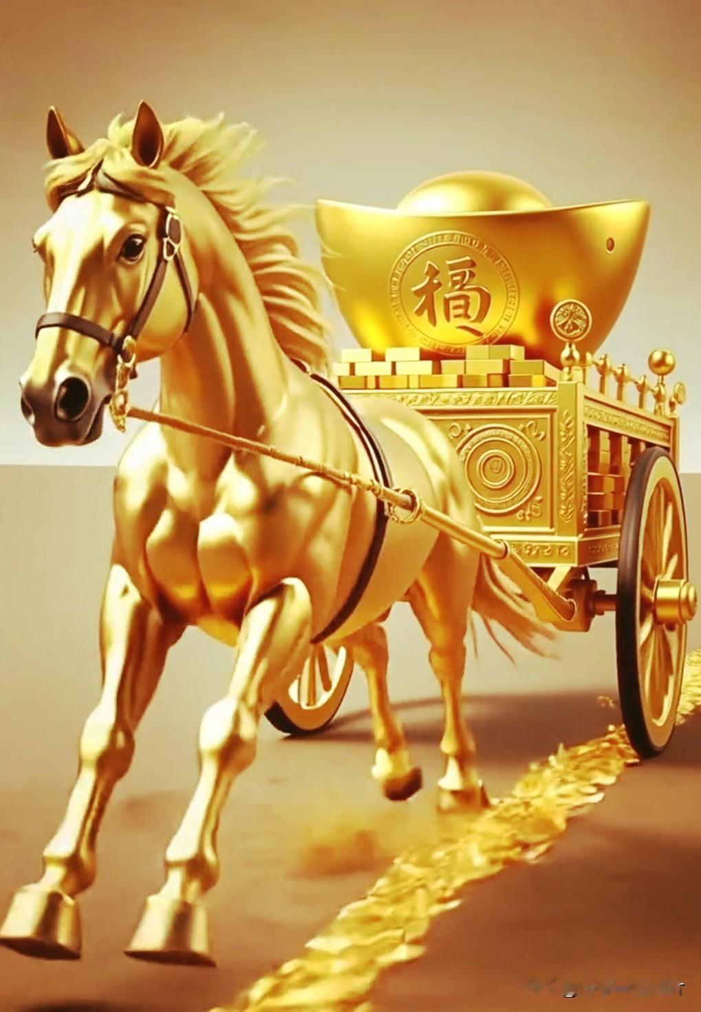 宝车迎福运，马到万事成。