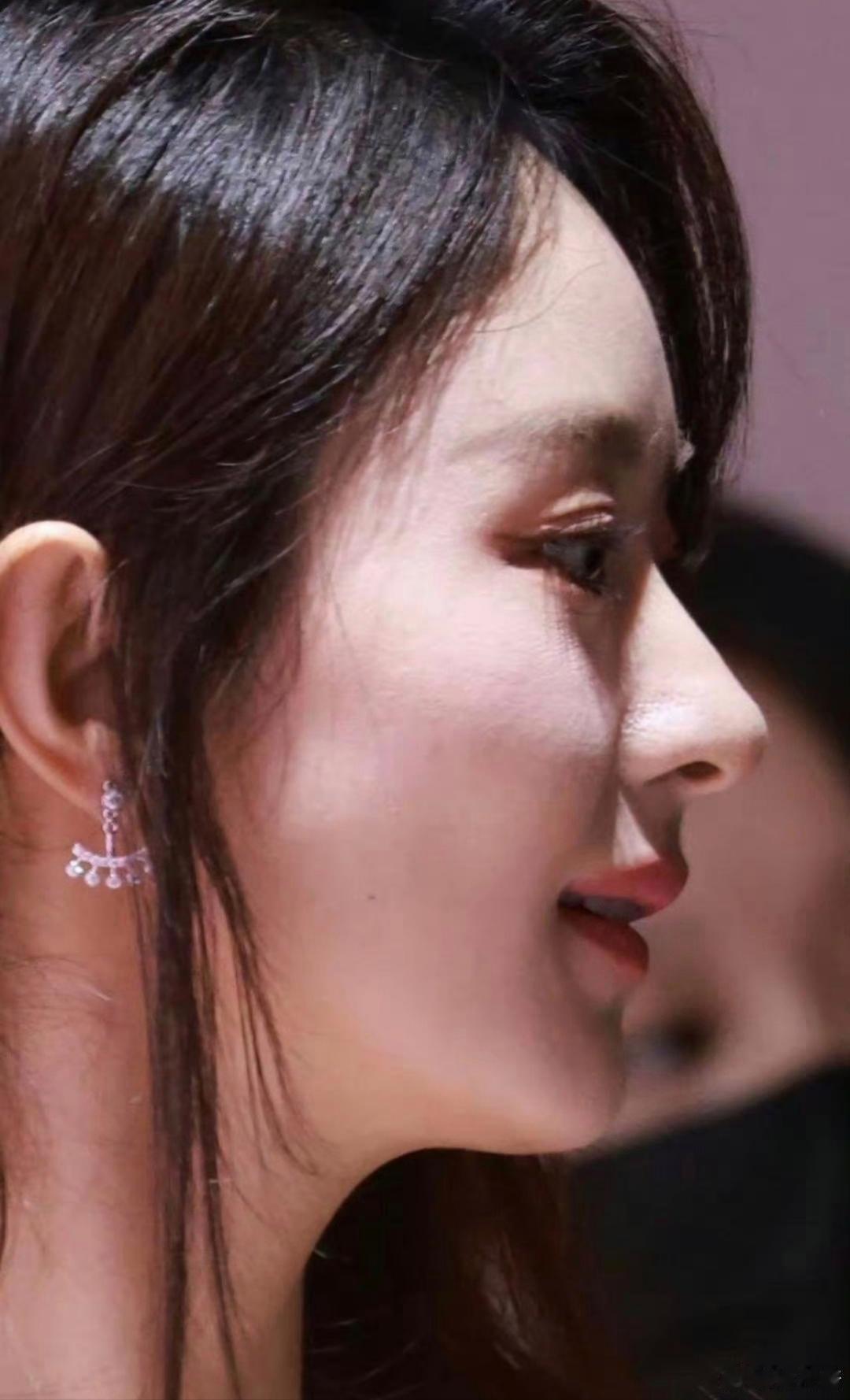 赵丽颖的侧颜杀太绝，颜值直接拉满满分水准。