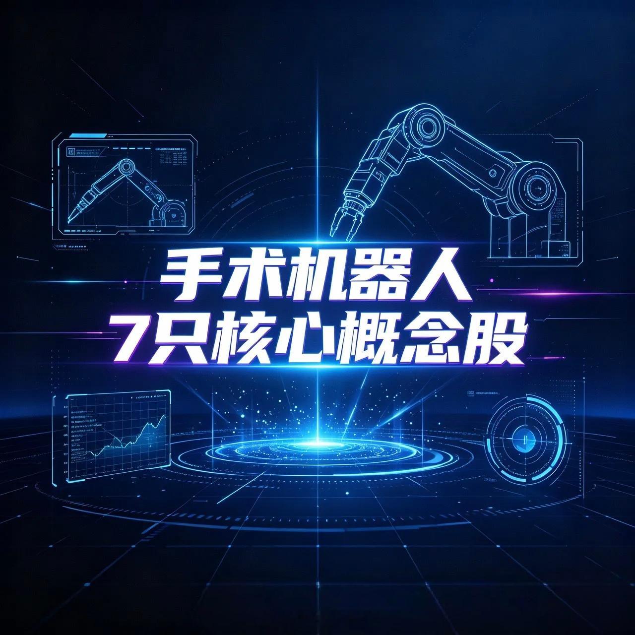 手术机器人7只核心概念股天智航688277被称为“手术机器人第一股”，国内骨科手