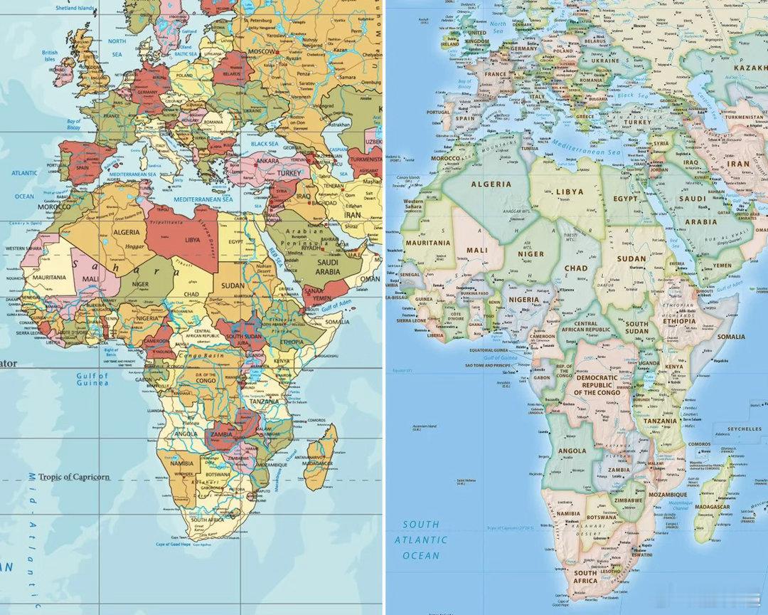 联合国决定采用新地图，显示大陆的真实大小。欧洲也在回归其真实的尺寸！由于之前采用