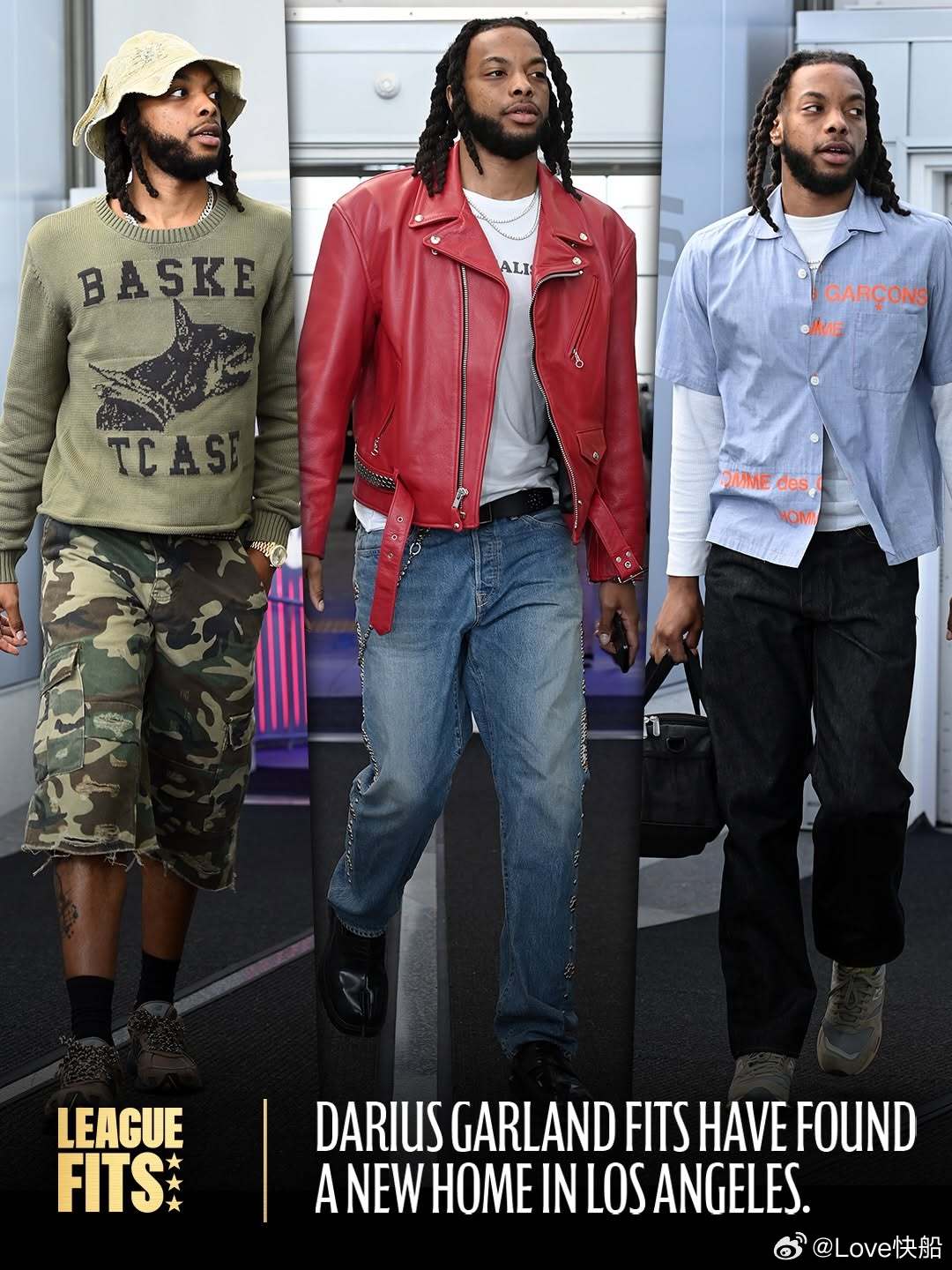 加兰更新社媒，分享了自己在LA的穿搭！“达里厄斯·加兰的穿搭，在洛杉矶找到了新主
