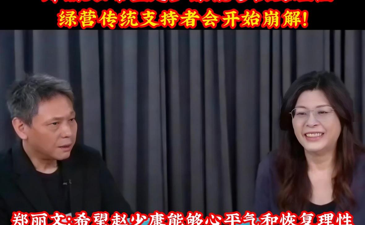 郑丽文呼吁赵少康恢复理性 绿营传统支持者将开始崩解