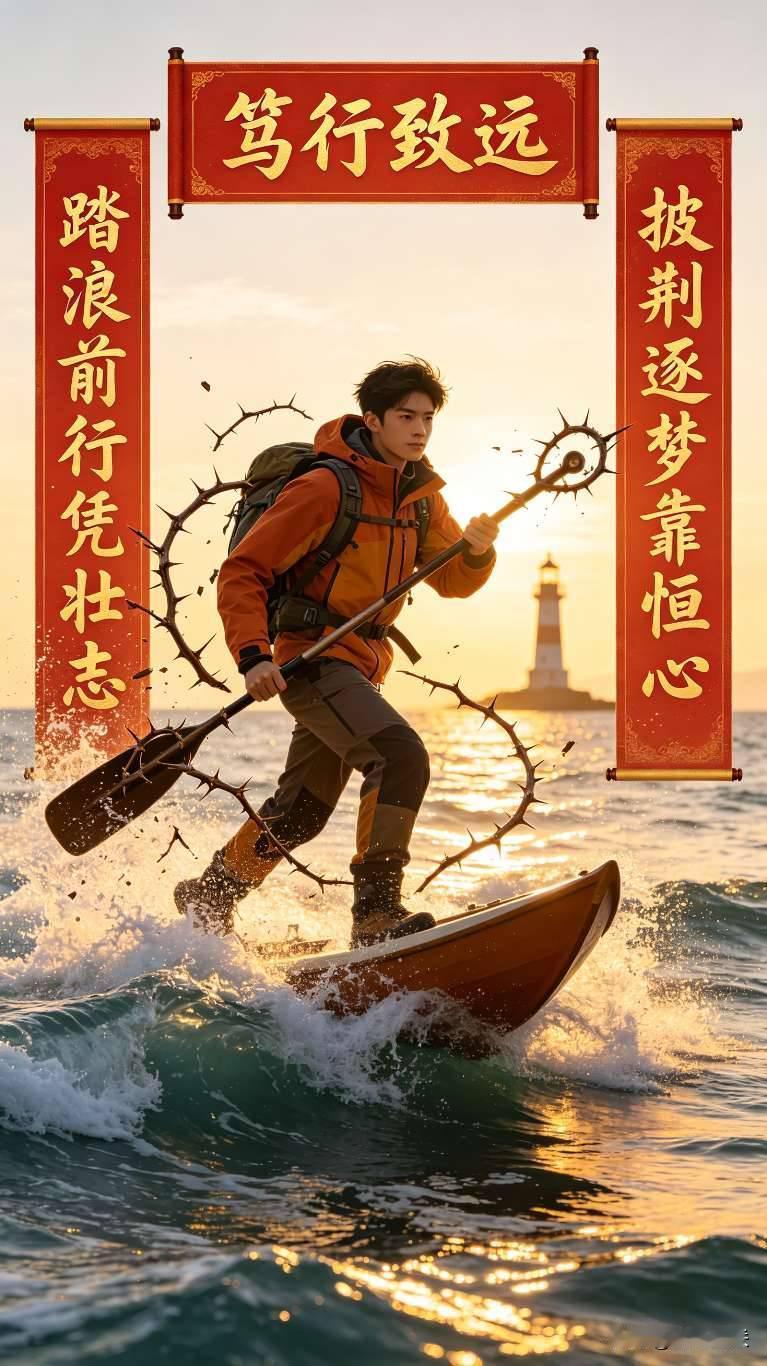 人生没有白走的路，每一次咬牙坚持，都在悄悄铺垫未来的光芒！对联上联：