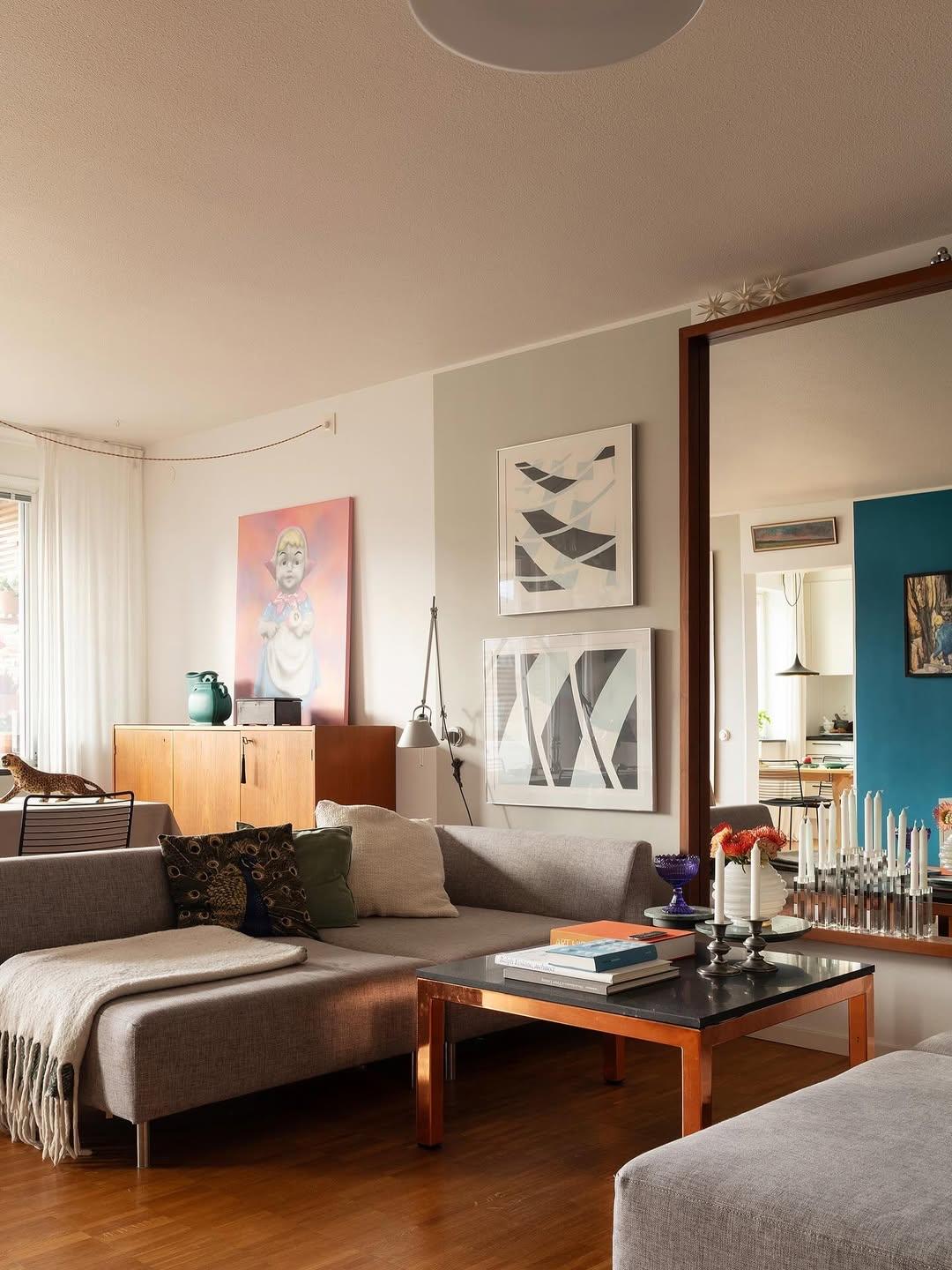 85㎡公寓装出复古文艺范，住得像闯进老电影。清新脱俗装修风格家