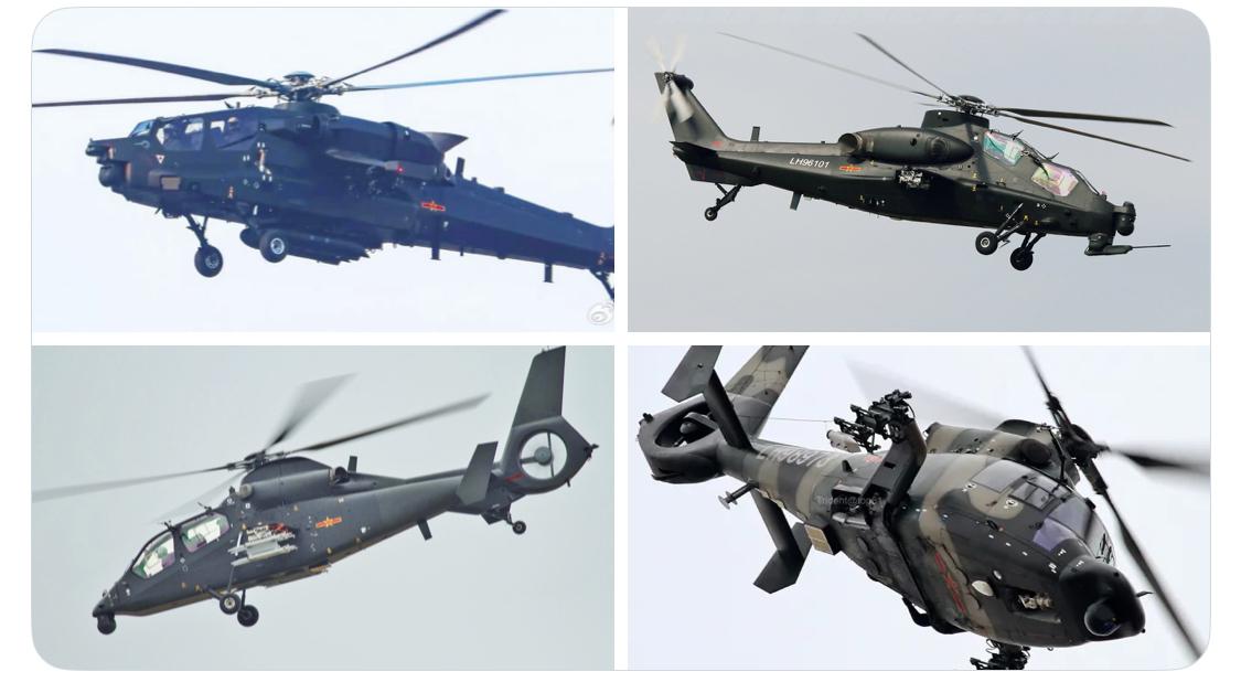 我军攻击直升机已涵盖所有类别：重型Z-21中型Z-10轻型Z-9/19陆