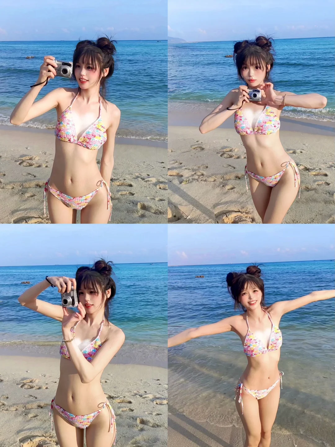 去海边度假啦｜海边蓝天鬼马元气拍照姿势