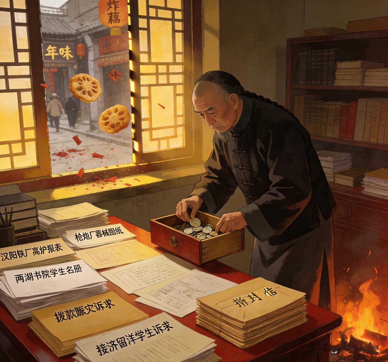 武昌总督张之洞在书房里来回踱步，眉头拧成了疙瘩。明天就是除夕，按规矩要给仆人们发