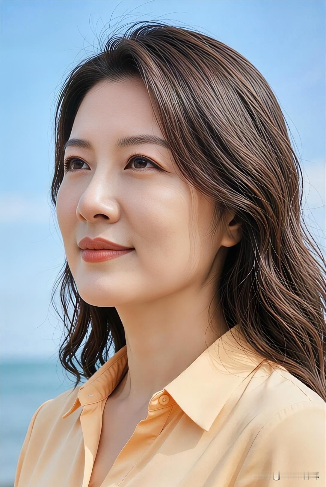 海风轻拂发梢，浅笑盈盈，温柔了岁月静好。