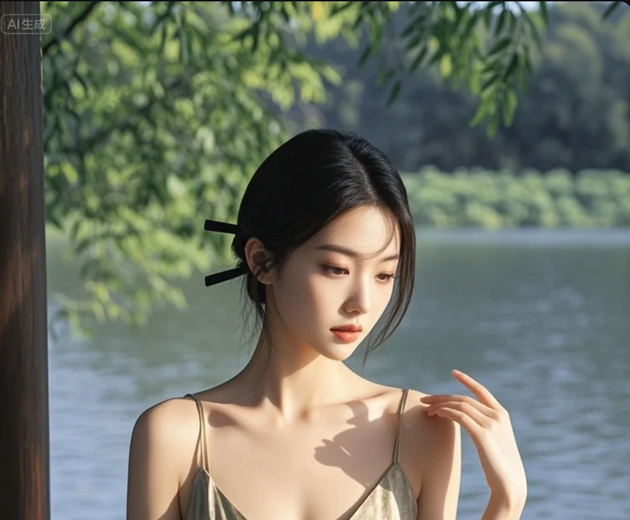 她的眼神，比月光还温柔