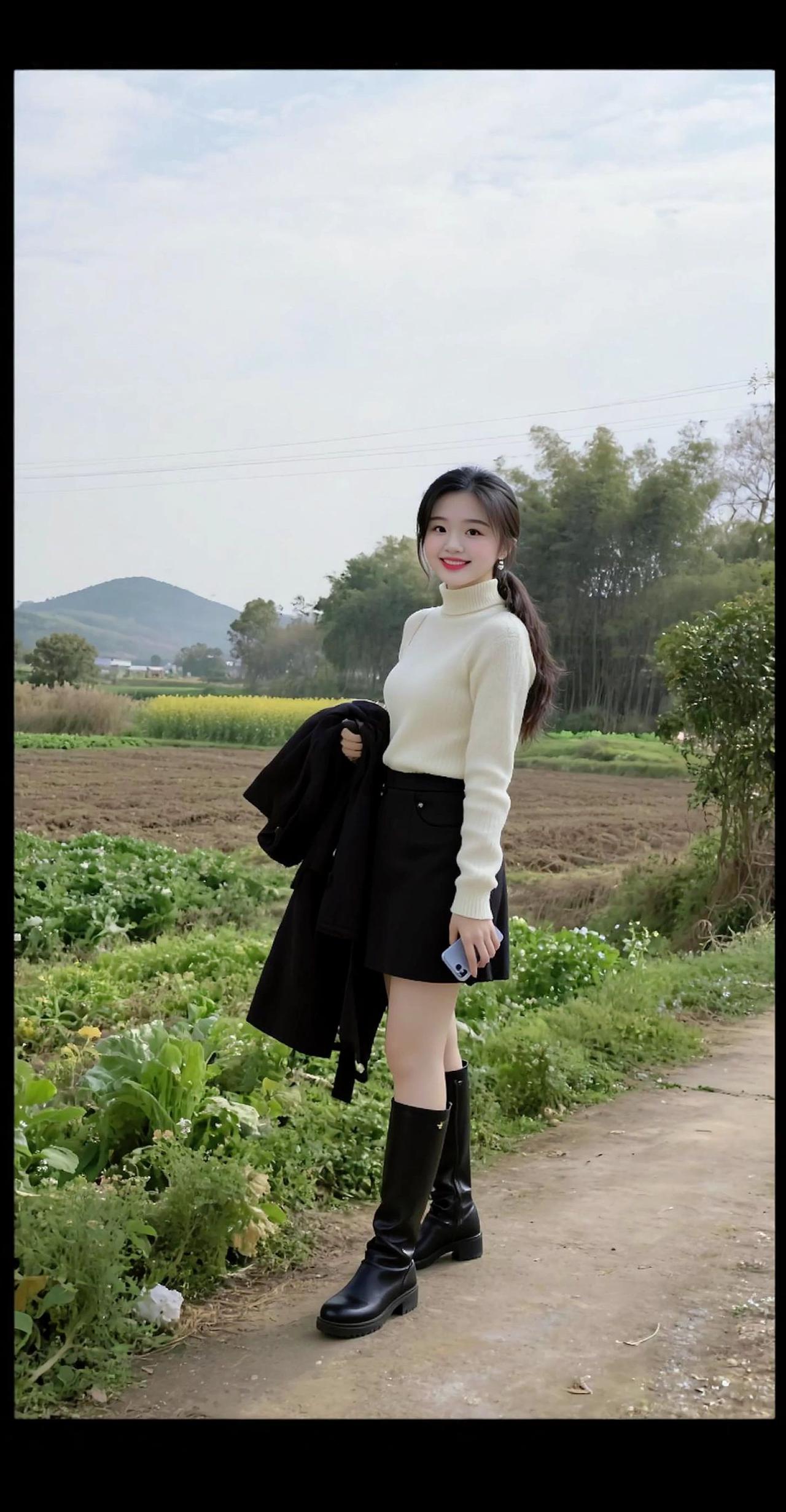 家乡风景小美女