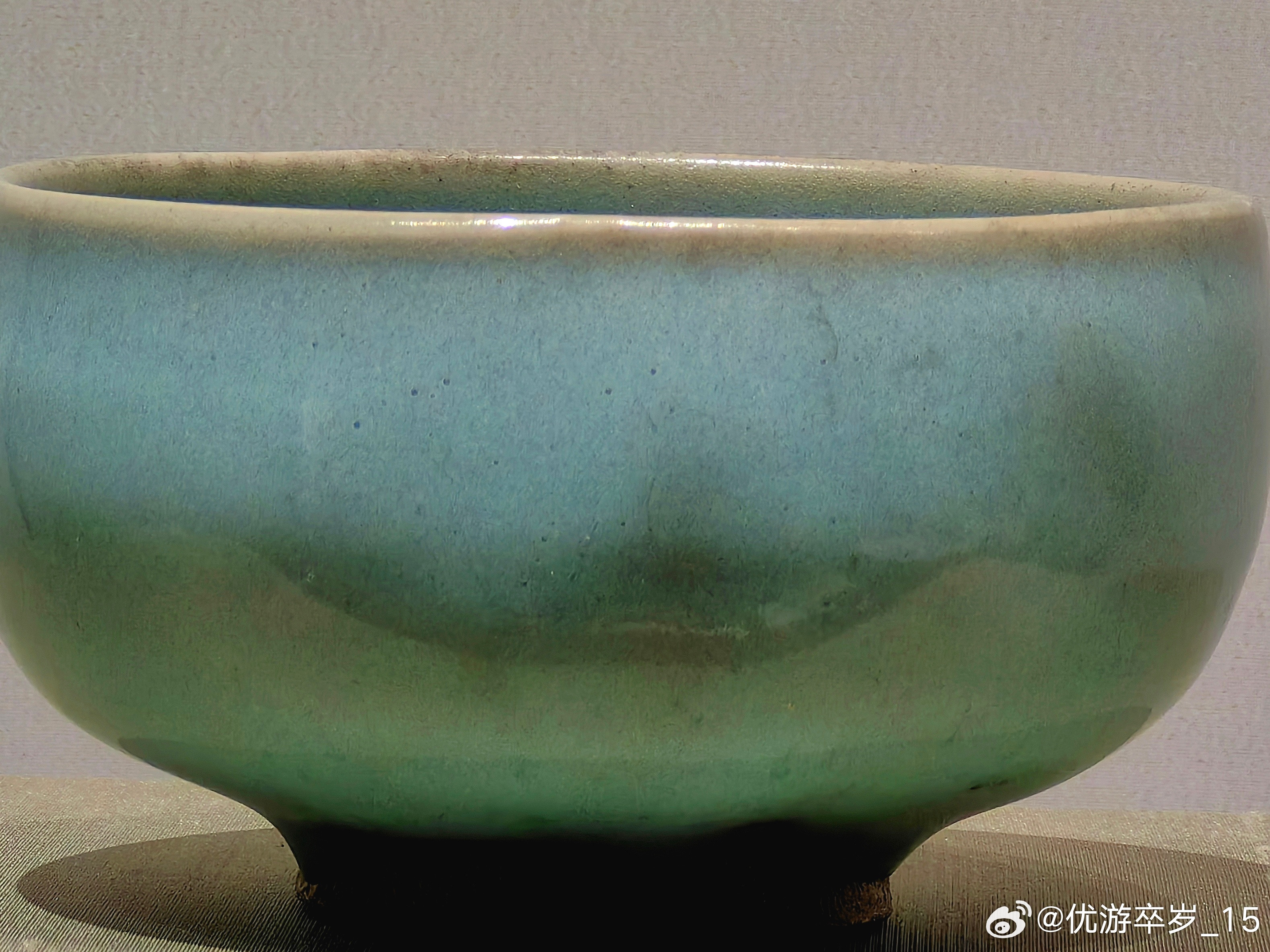 钧窑月白釉钵宋（公元960-1279年）苏州博物馆藏钧窑属宋代五大名窑之一