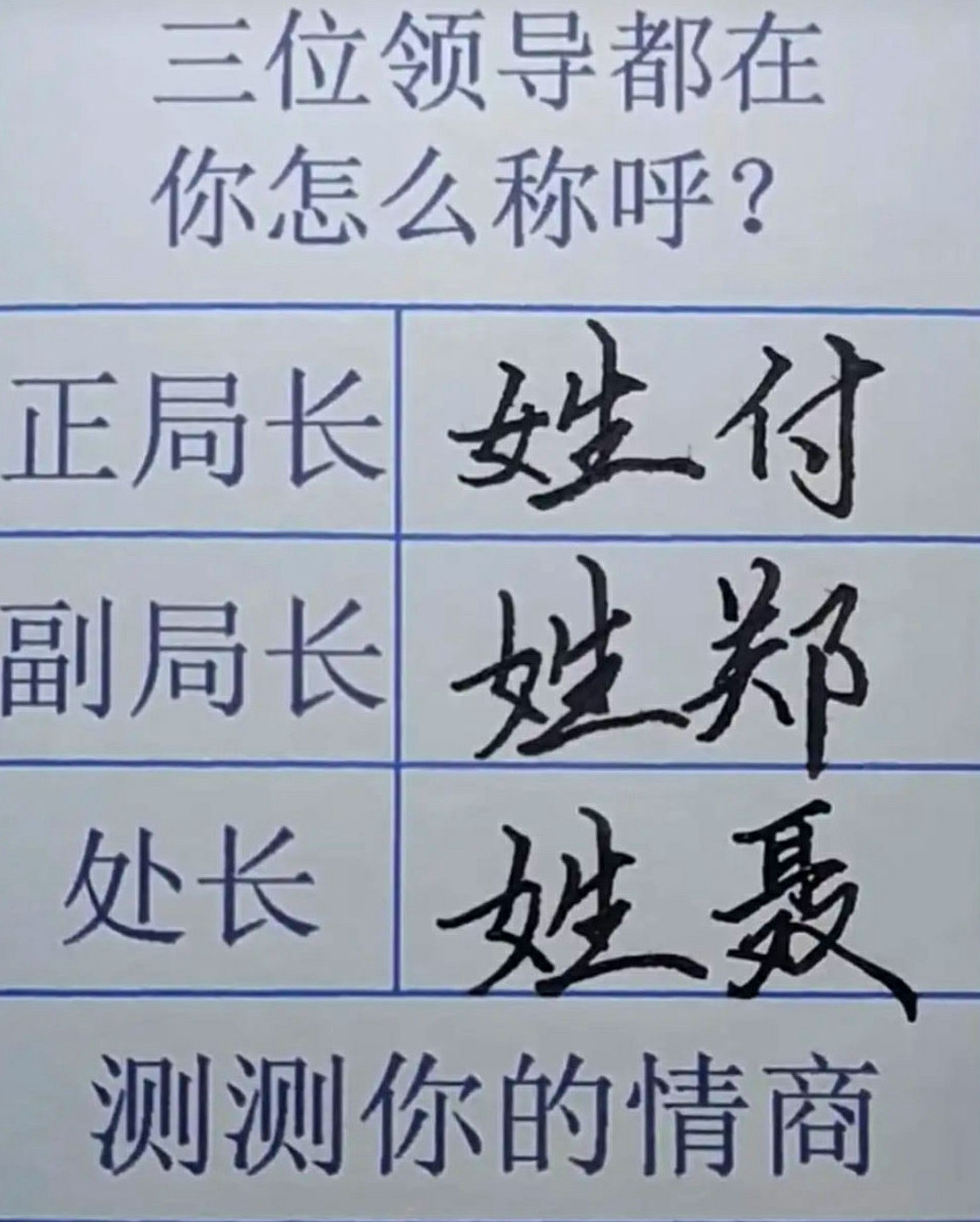 你会怎么称呼他们呢？