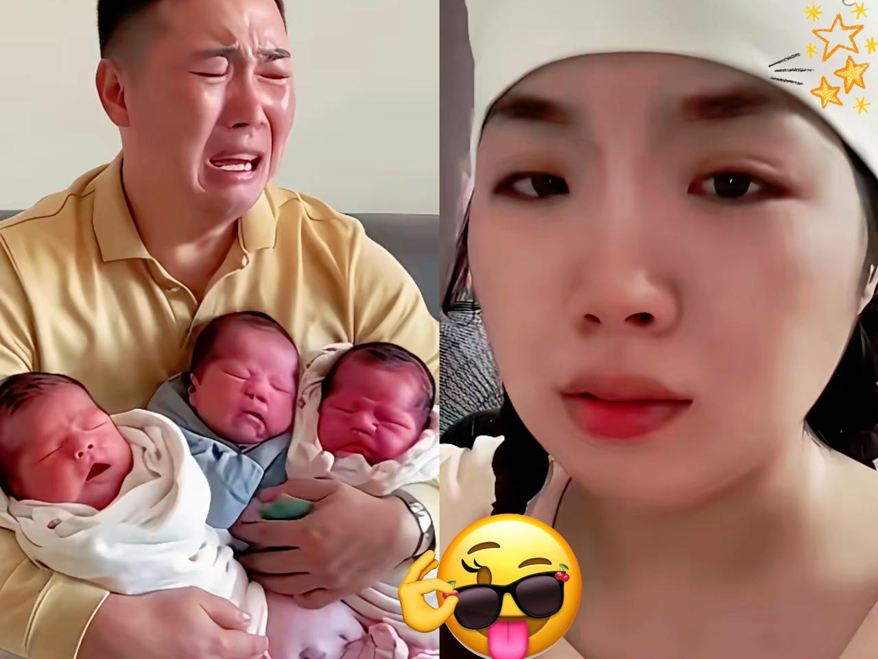 又来了仨！一胎是双胞胎儿子，全家乐开怀，扬眉吐气，大庆特贺，高兴之余，转头追二