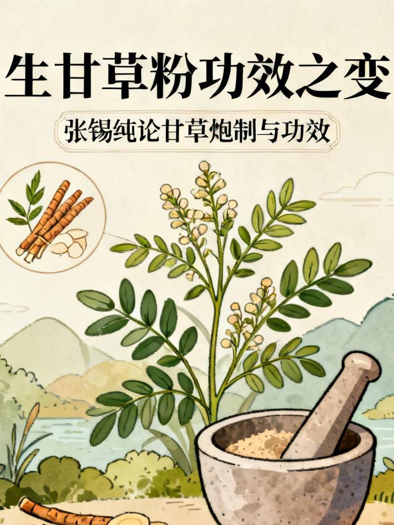 张锡纯告诉我们：甘草不炮制，生着研成粉末服用，它的功效就变了！说到甘草，很多