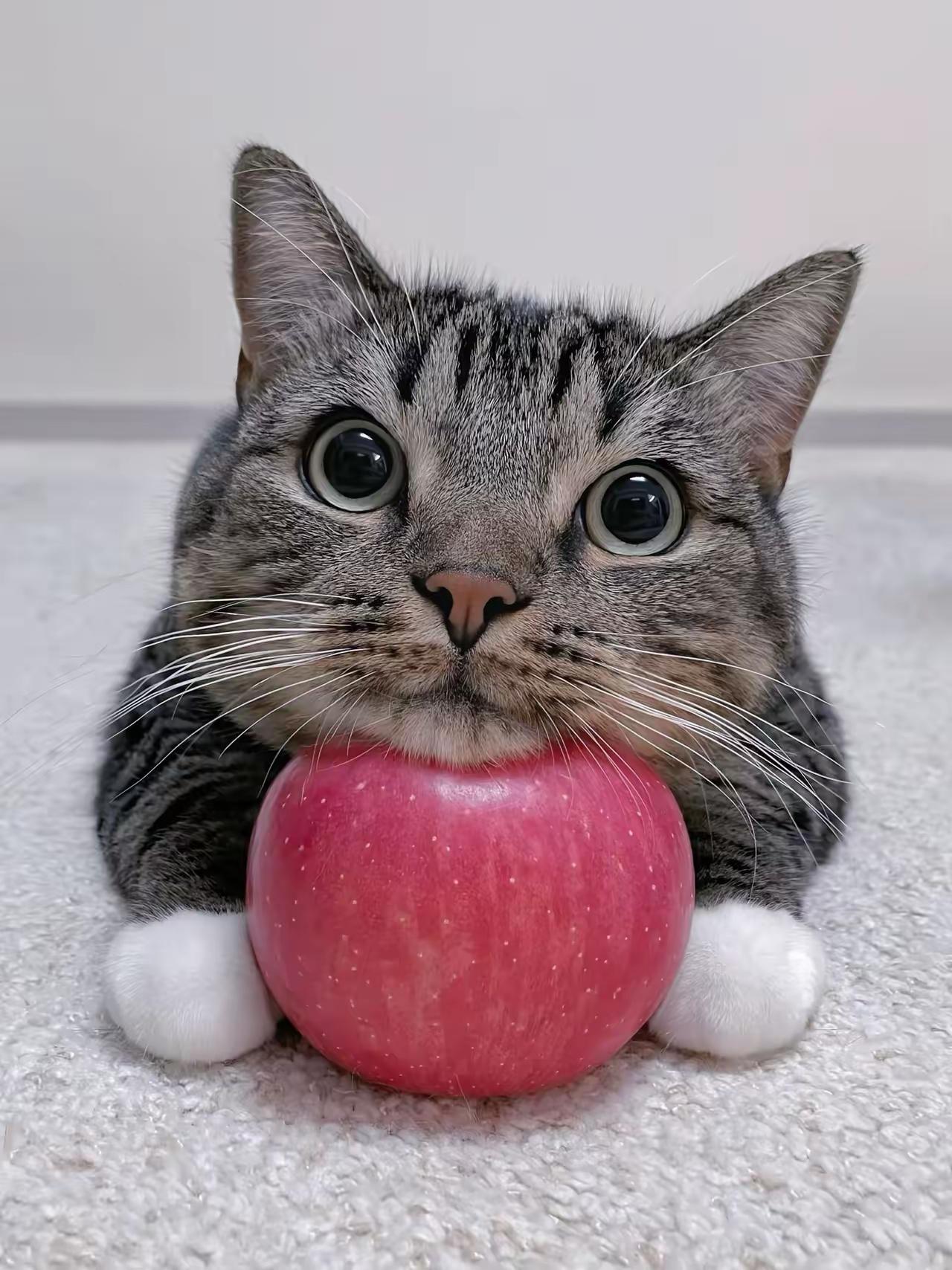 见过这么可爱的咪咪吗[笑着哭]