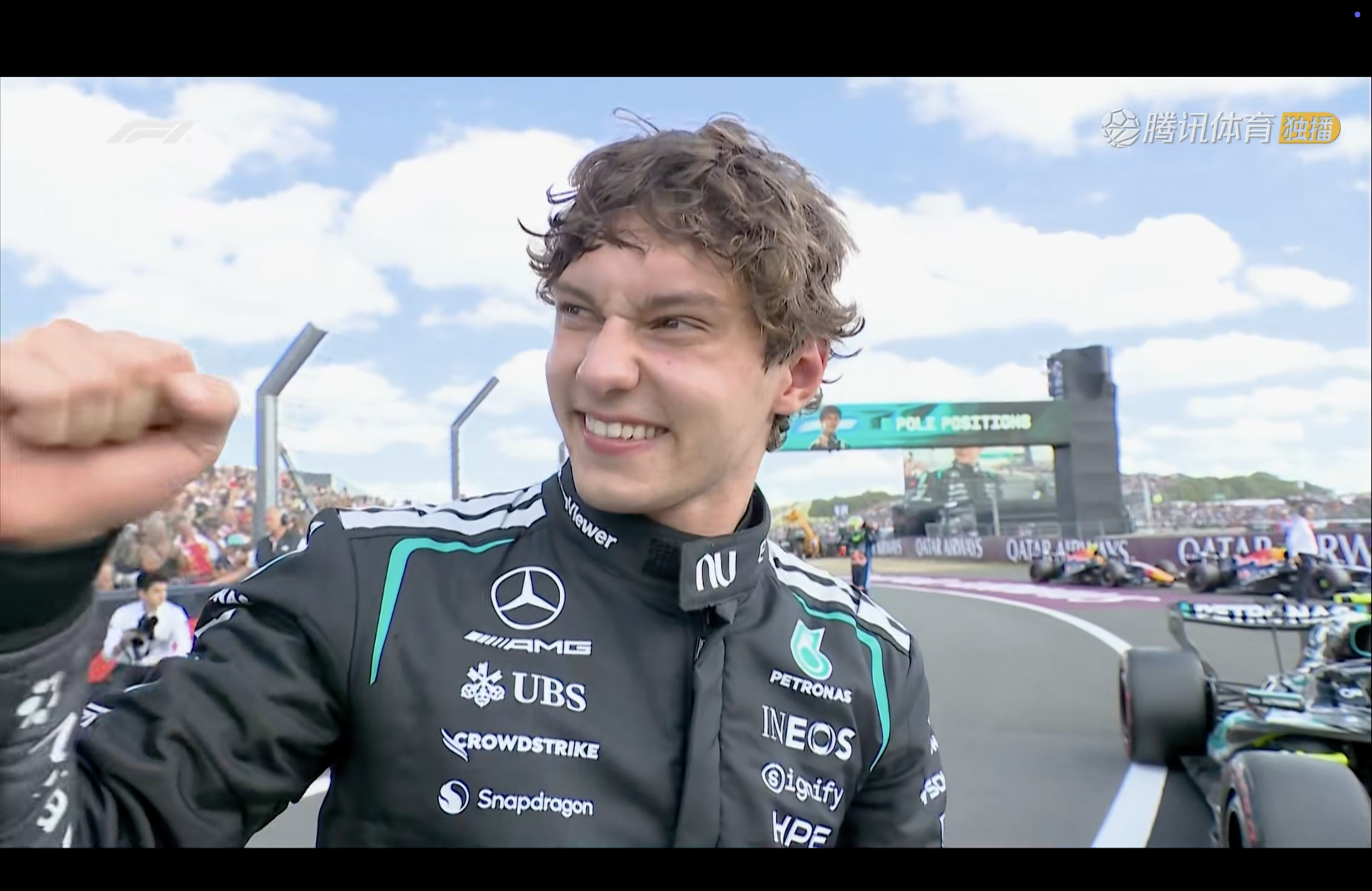 2026f1英国大奖赛安东内利拿下正赛杆位！冲刺排位赛杆位，冲刺赛第一，正赛杆