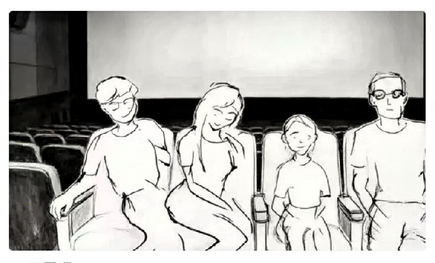 有些女人胆子能有多大，一个女的带老公和儿子看电影，把情人约上了，她和情人还是挨着