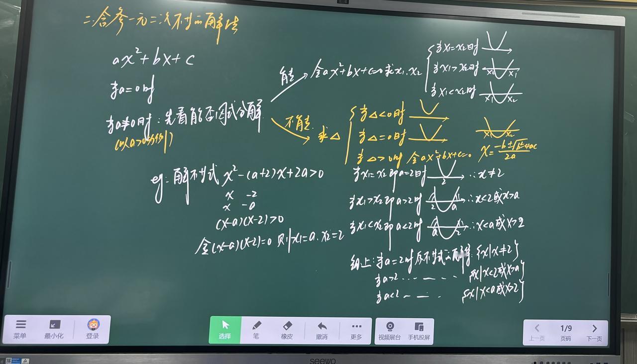 高一数学衔接课：含参不等式的解法