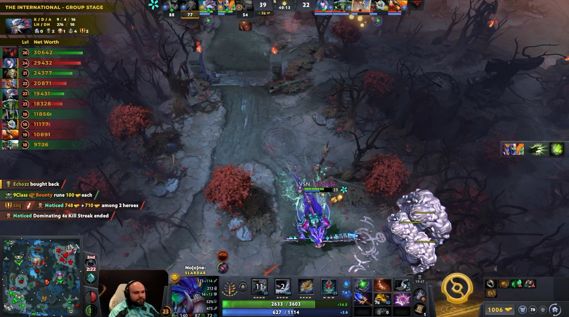 DOTA2TI15瑞士轮第一轮TR对阵Vision战队BO3第二局，经过48分
