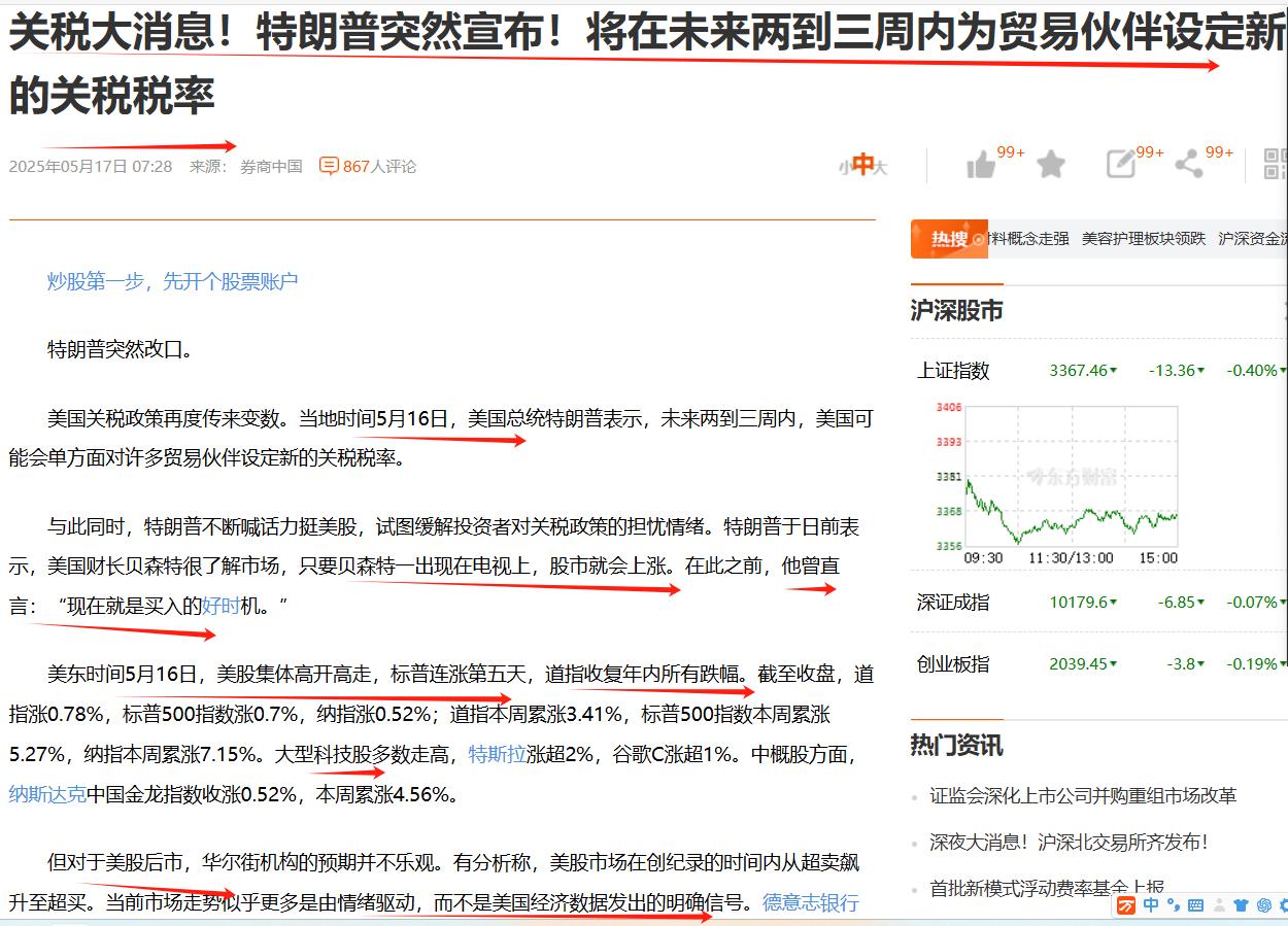 一言一行，左右股市的涨跌，奇葩的不靠谱现象。随着中美关税战的落幕，全球市场给予了