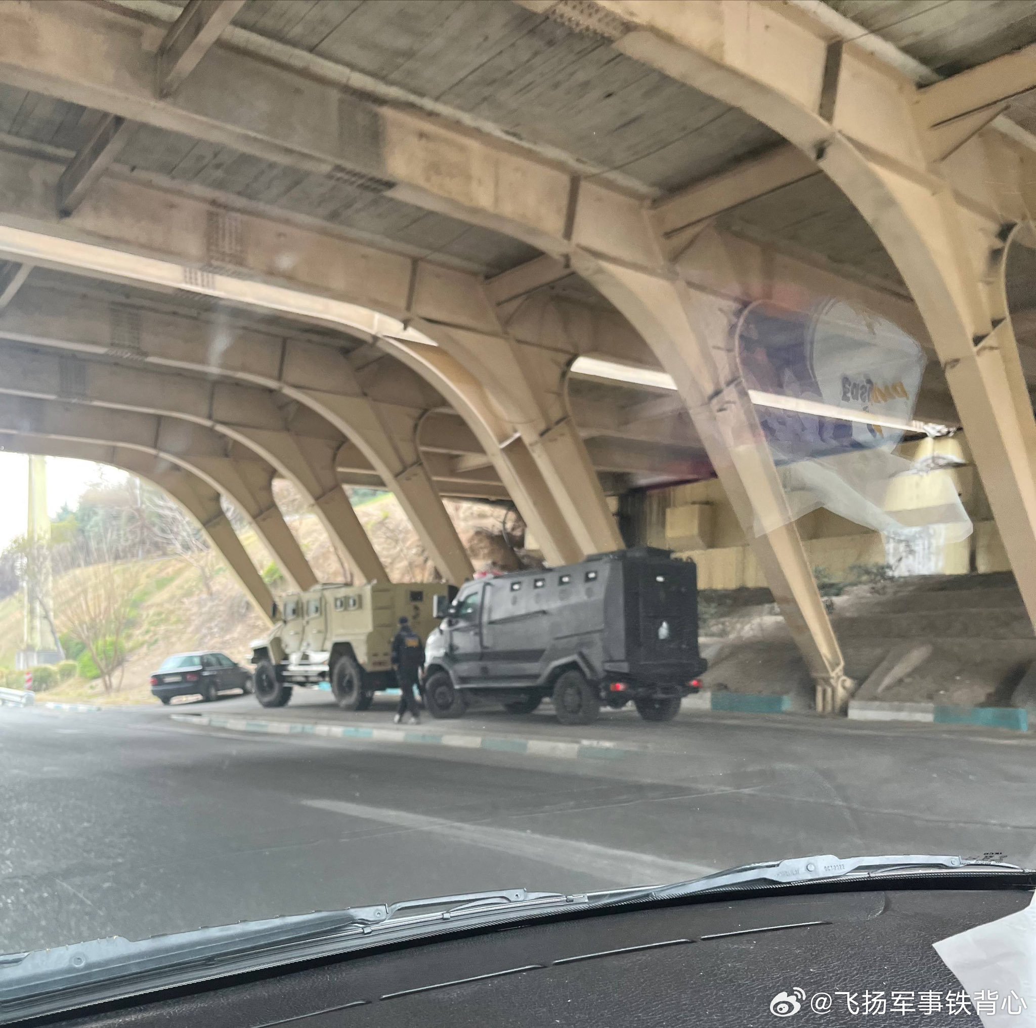 Basij部队在德黑兰设防检查点维持治安，同时防御可能的敌方渗透，增强城市防御体