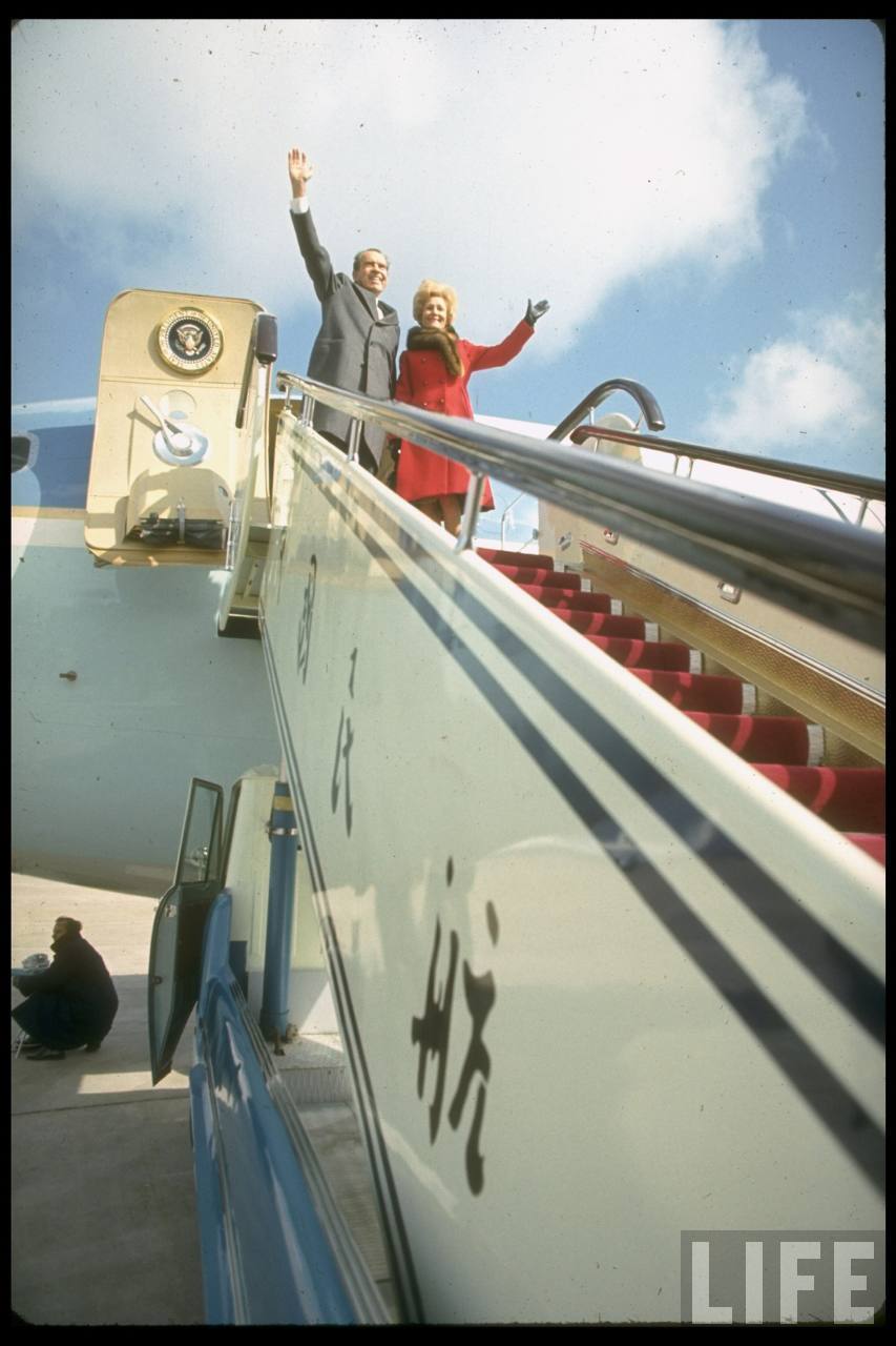 美国《LIFE》杂志摄影师JohnDominis1972年2月拍摄的尼克松访华