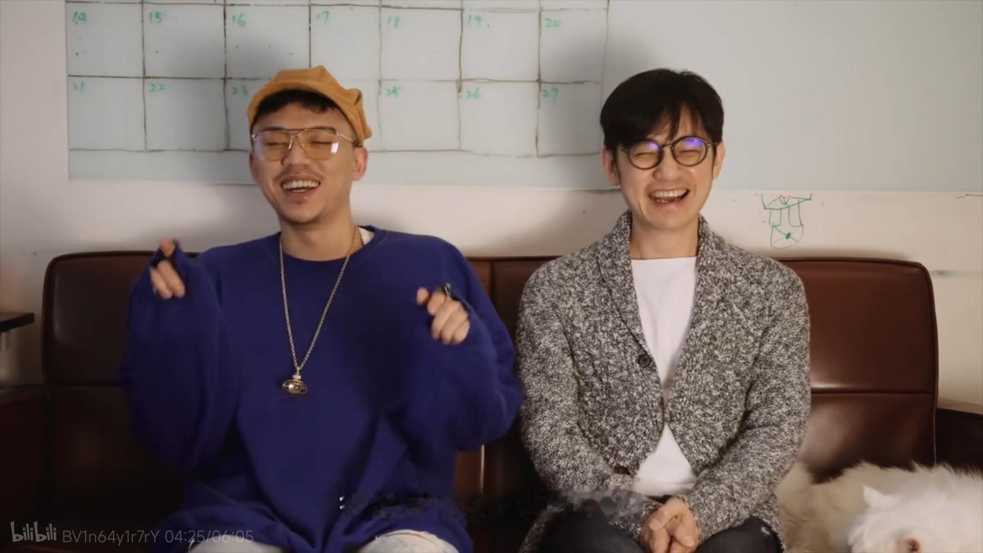 寡言的陈建骐在Hush这只花蝴蝶旁边显得好好笑（没有小哈也是安静的美男子）（除