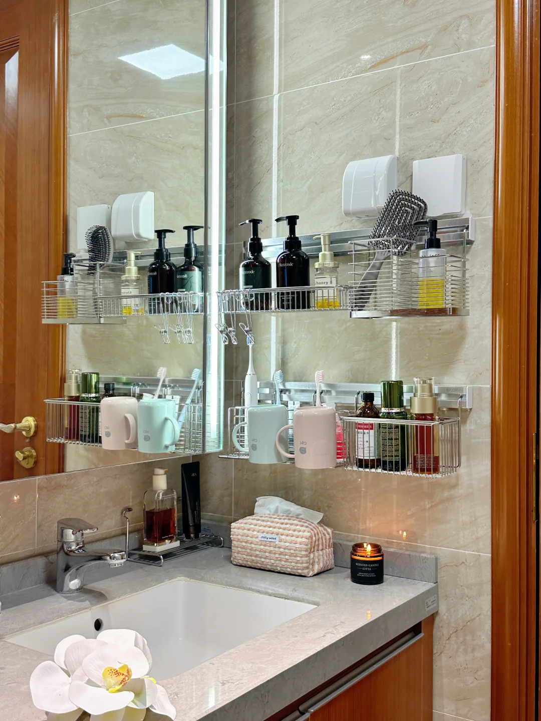 恒大卫生间🛀这样收纳真的好看又实用！
