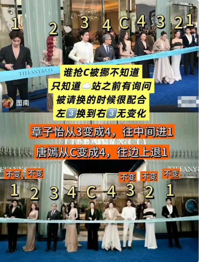 粉丝又因为蒂芙尼明星站位吵翻天了！蒂芙尼前几天在北京三里屯举办了线下开幕活动，