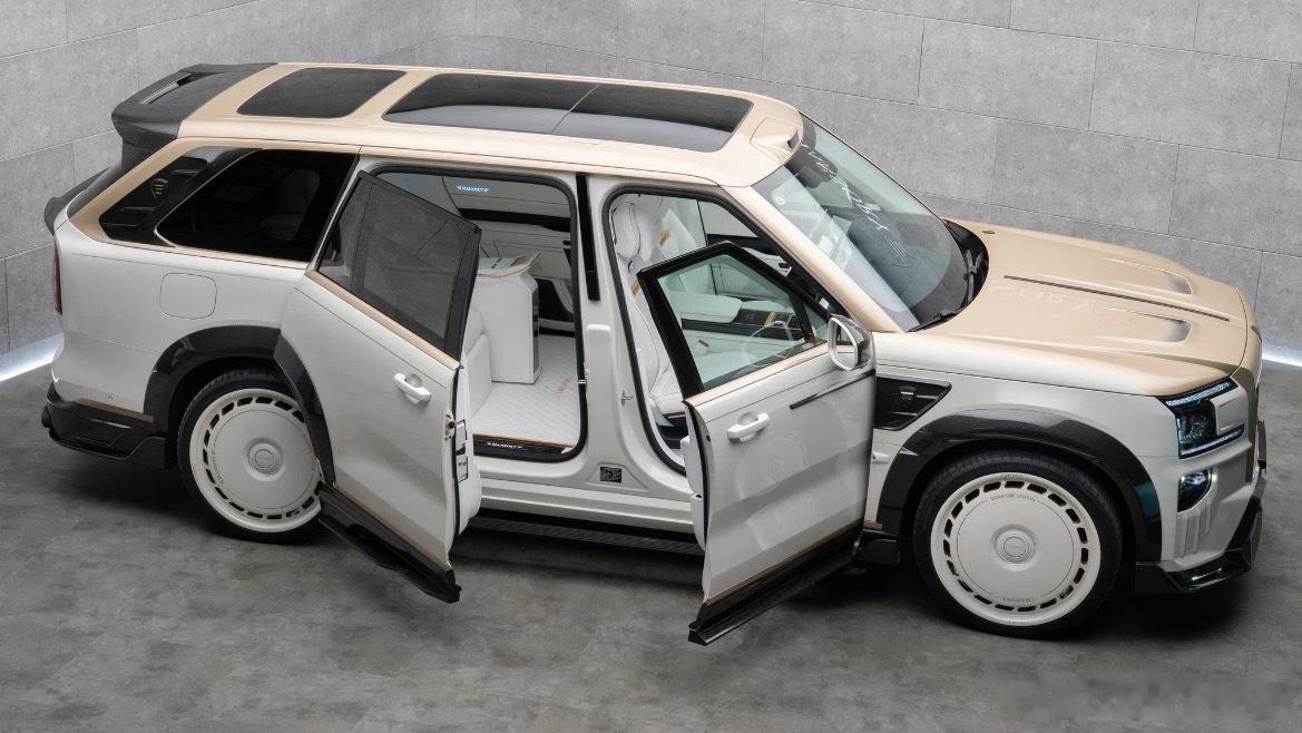 好家伙，对开门的极氪9X门把手有点违和不过这车在ManSorry里改的还算克制