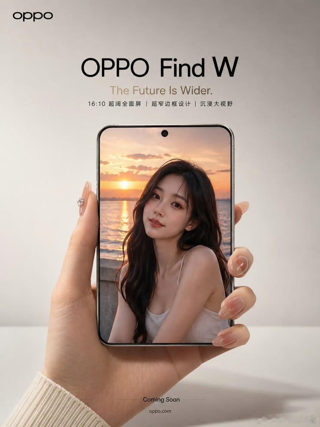 OPPO阔直板机民间图都出来了，你还别说，叫FindW还真挺合适，估计是和OP