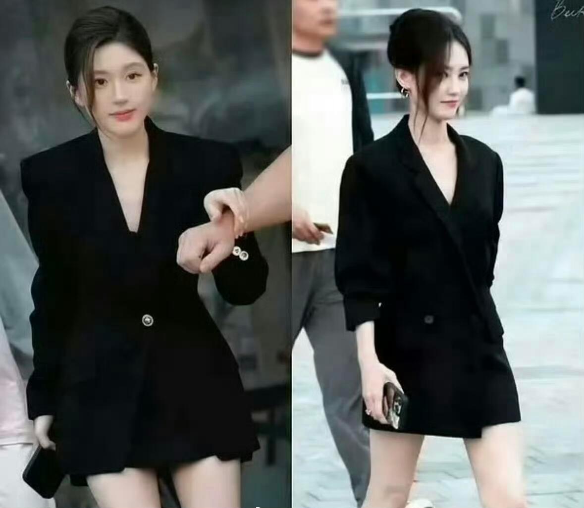 近日网友们通过两部剧的造型对比，发现俩人剧中的穿搭造型重合度很高，被网友们怀疑李