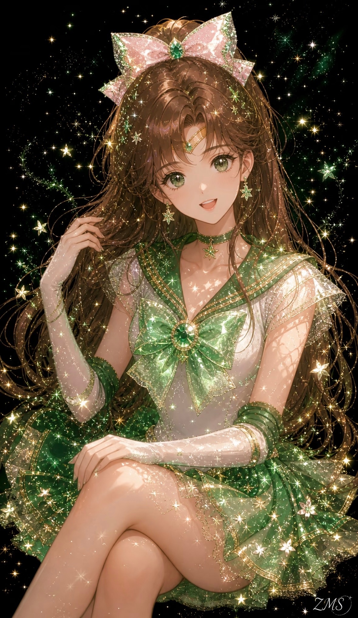 美少女战士全员X碎钻星光壁纸氛围感拉满✨动漫仲夏狂欢季盛夏壁纸大放送美少女战士