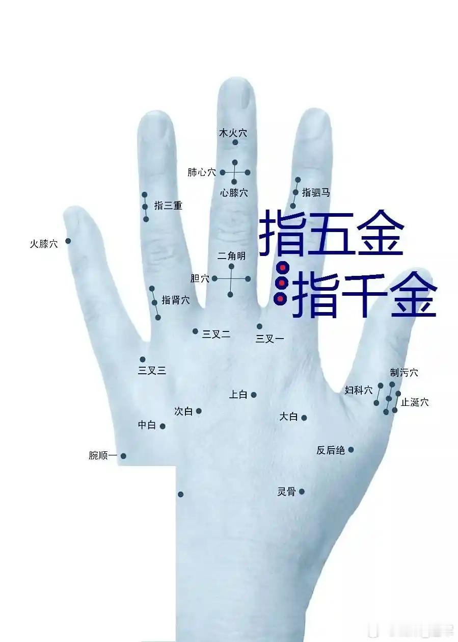 胃肠炎症，指五金指千金指五金穴、指千金穴源自董氏奇穴位置：在手背面，食指第一节