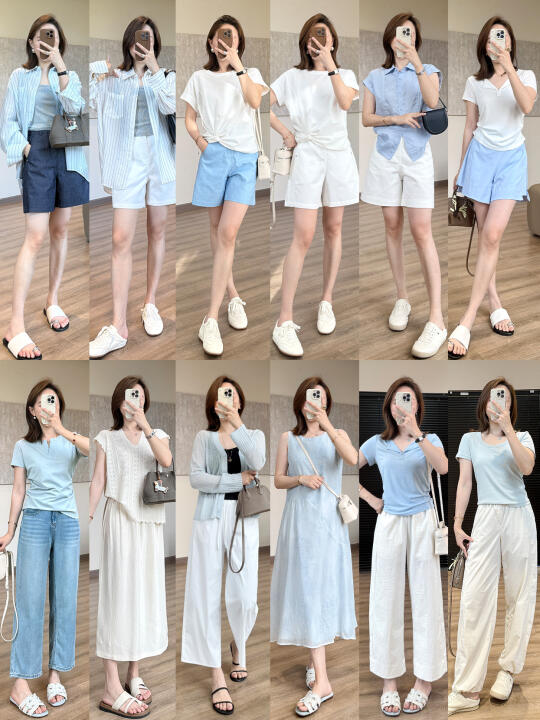 一眼降温5℃！蓝白CP才是夏日行走的空调房