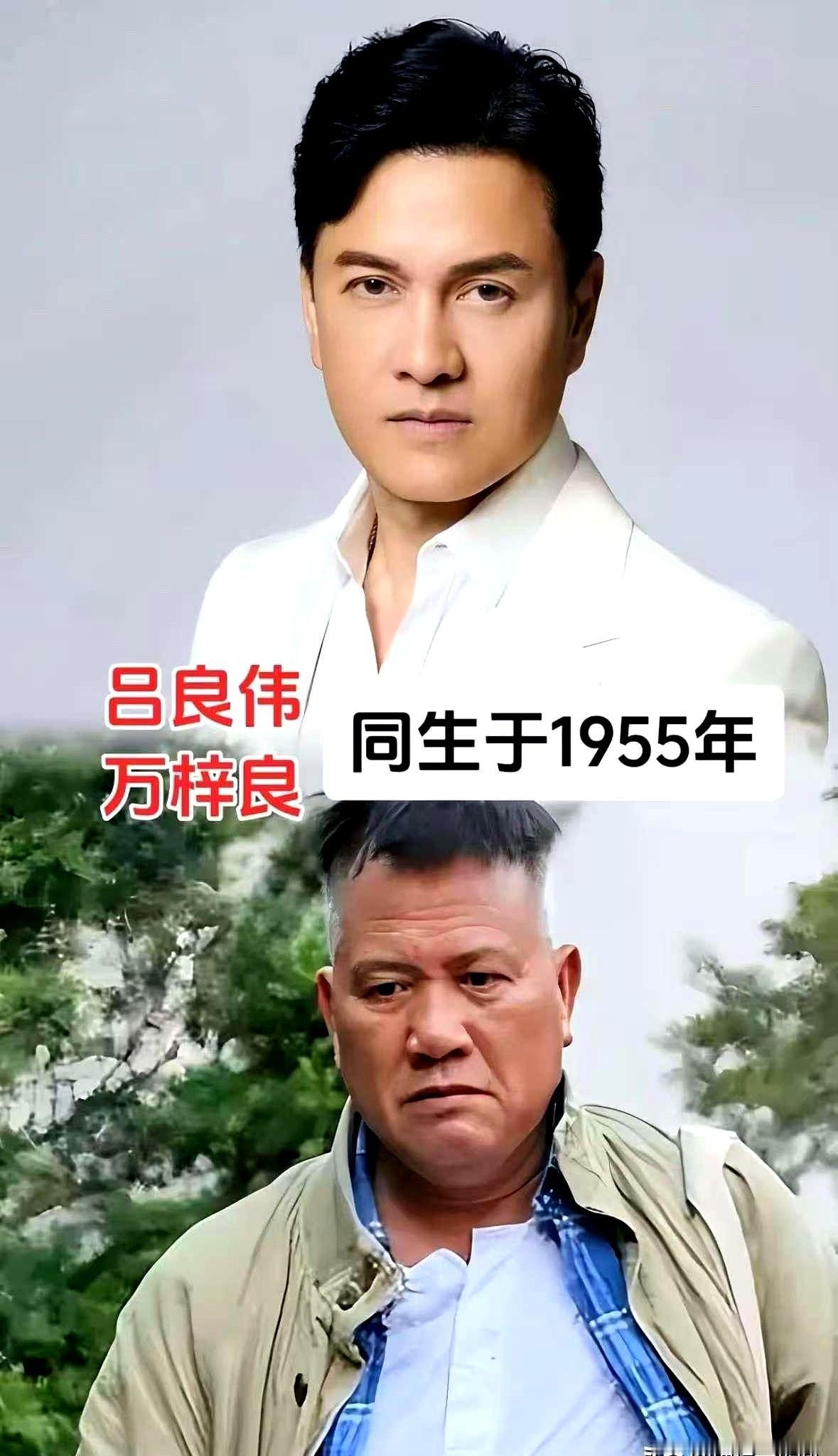 吕良伟和万梓良站一起，我才信了，自律真能把同龄人甩开一条街。俩人就差两岁，一