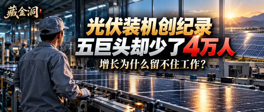 光伏装机创纪录, 五巨头却少了4万人: 增长为什么留不住工作?