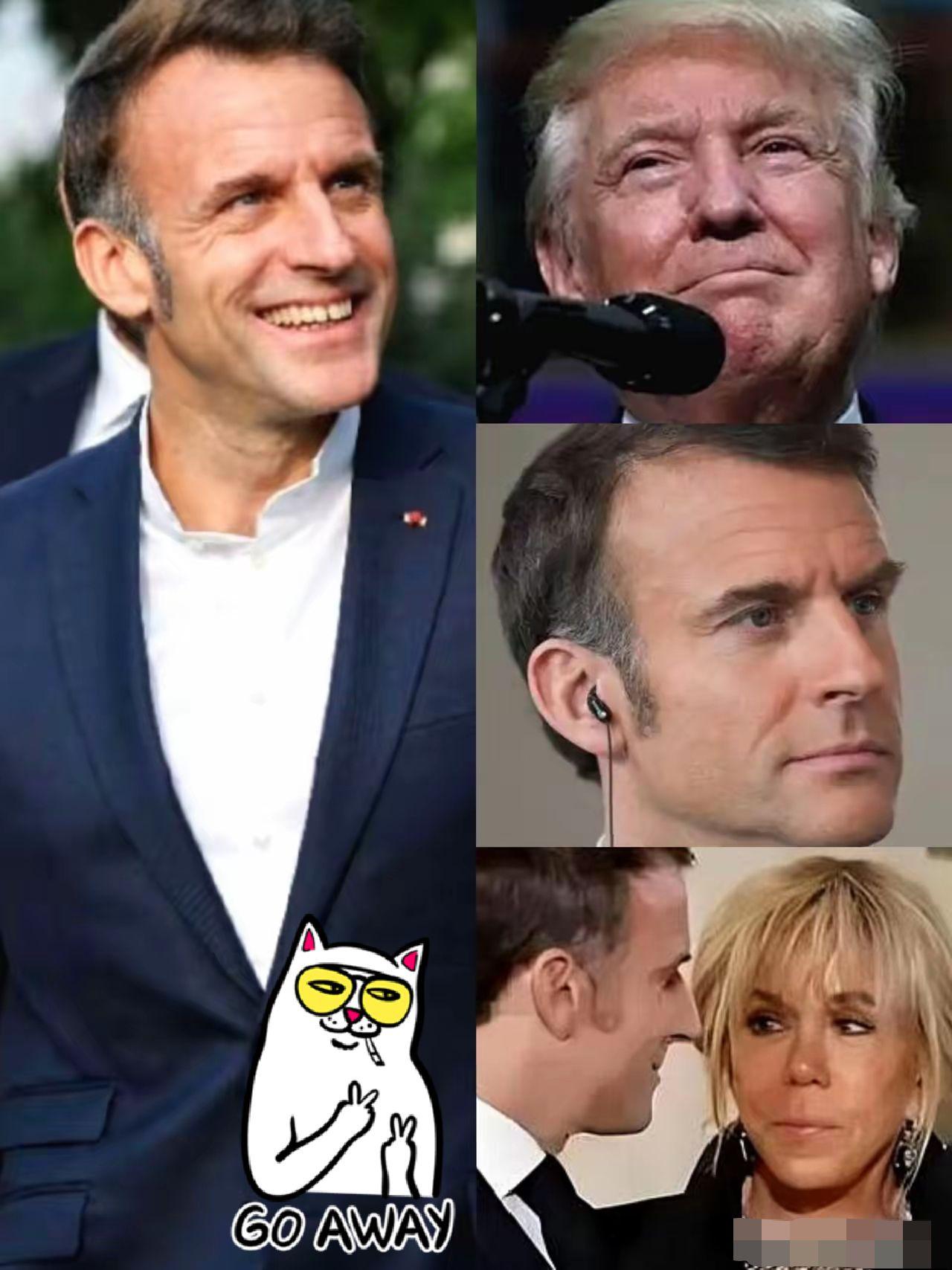 特朗普嘴太欠！拿马克龙家事开涮，马克龙不惯着直接硬刚，真解气！特朗普那张嘴，