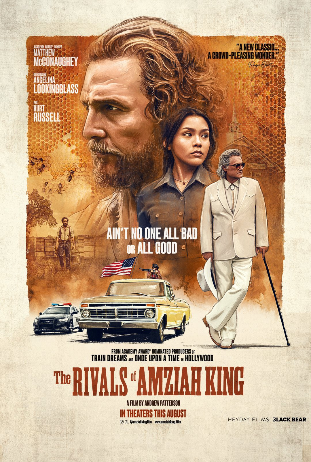 惊悚犯罪电影《国王的对手》发布海报，8月在北美院线公映。本片阵容由马修·麦康