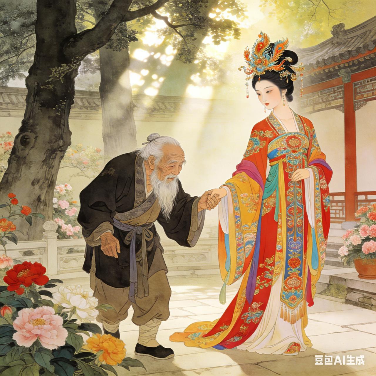 从前有位姓陈的富翁，娶妻王氏。王氏年过四十仍未有生育，陈翁心中焦急，便想纳一房妾