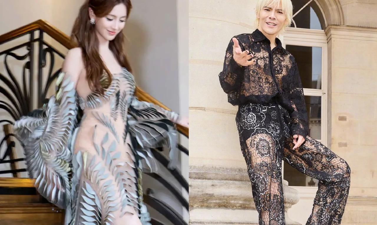 这两件衣服有啥区别？女人穿就说美如天仙，男人穿就是不伦不类。杨颖是美的，相信她选