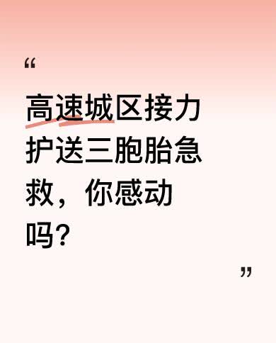 近日，全区各大队收到消息，有一从岳阳过来的救护车车队，车上有三个新生儿三胞胎急需