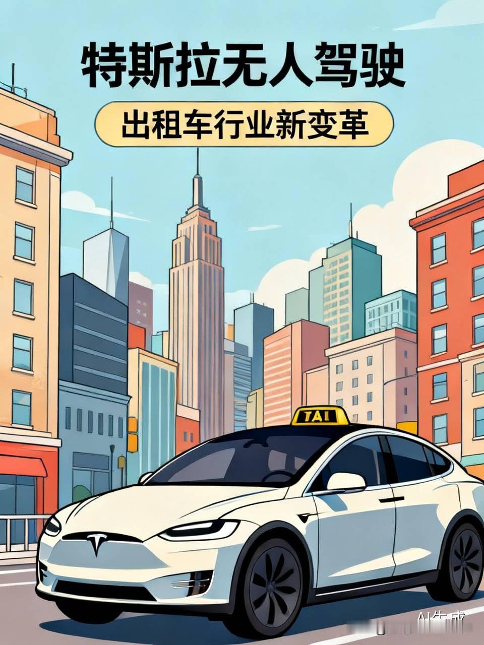 特斯拉的无人驾驶技术是真的无人驾驶，这对于出租车行业是巨大冲击，这种无人驾驶和你