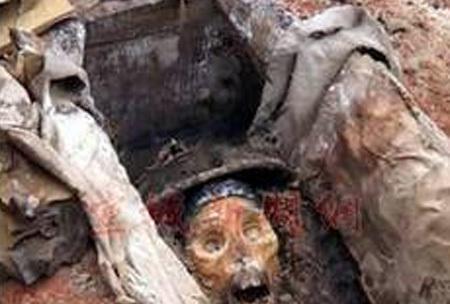 【补充：1999年深秋，黑龙江齐齐哈尔的芦苇荡里，一台推土机的铁铲突然坠入地面。