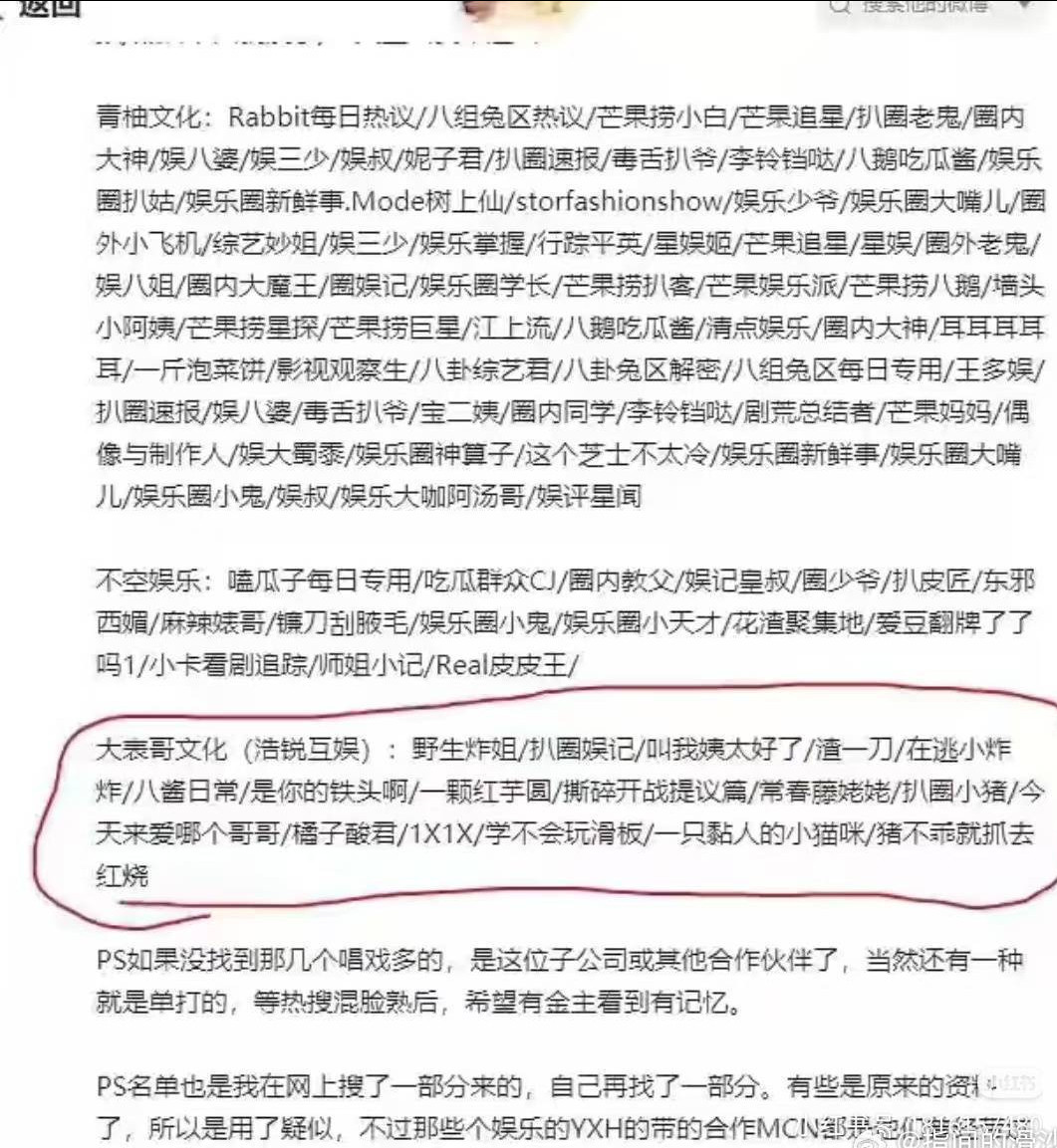 水军公司四字明星好厉害！